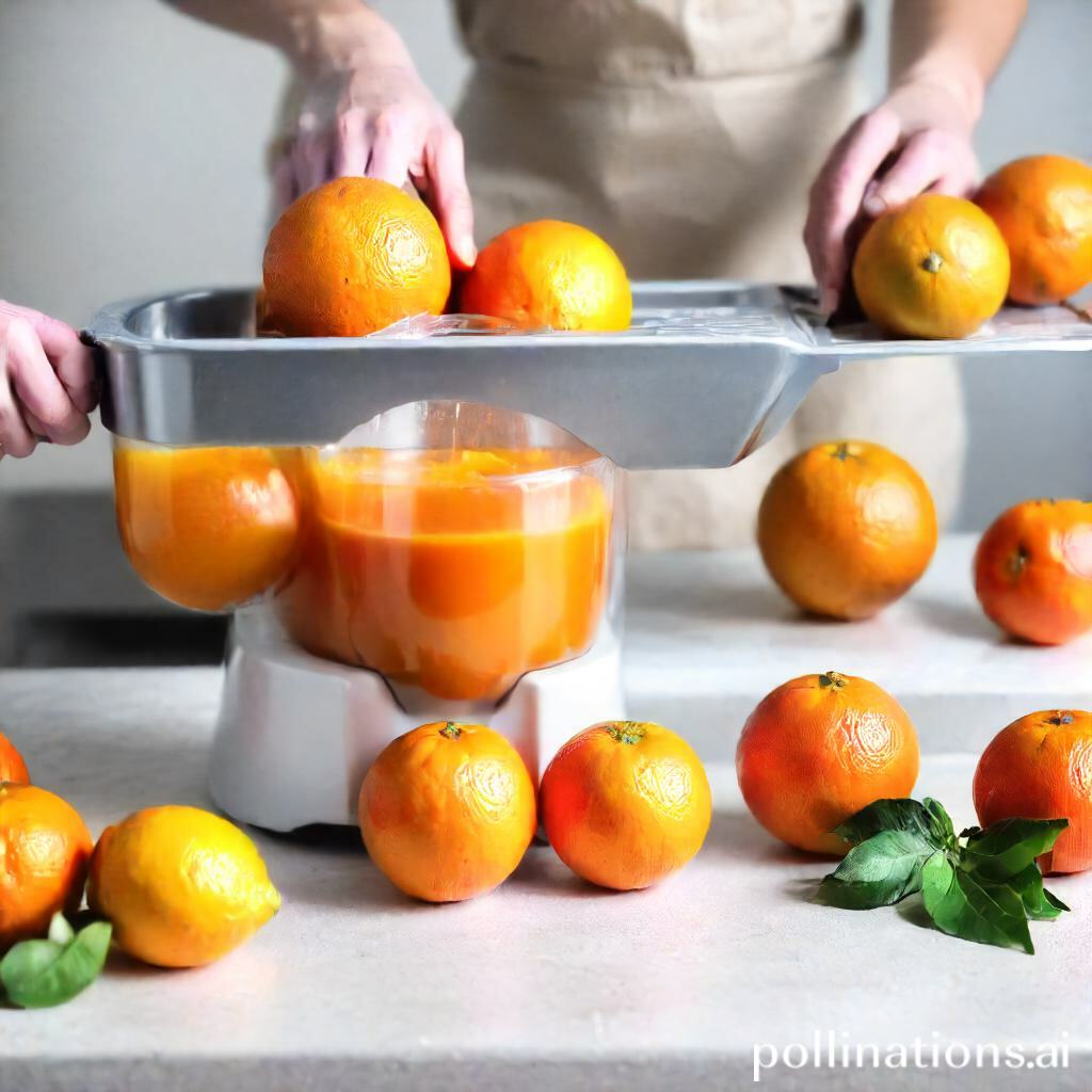 Techniques for juicing oranges in a juicer 1. Preparation of oranges for juicing 2